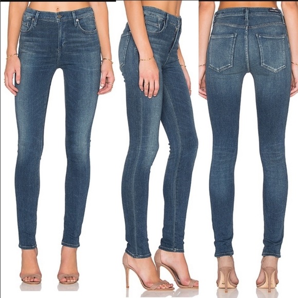 🧊Citizens Of Humanity Rocket high rise skinny jeans medium blue wash size 28 - Picture 2 of 9